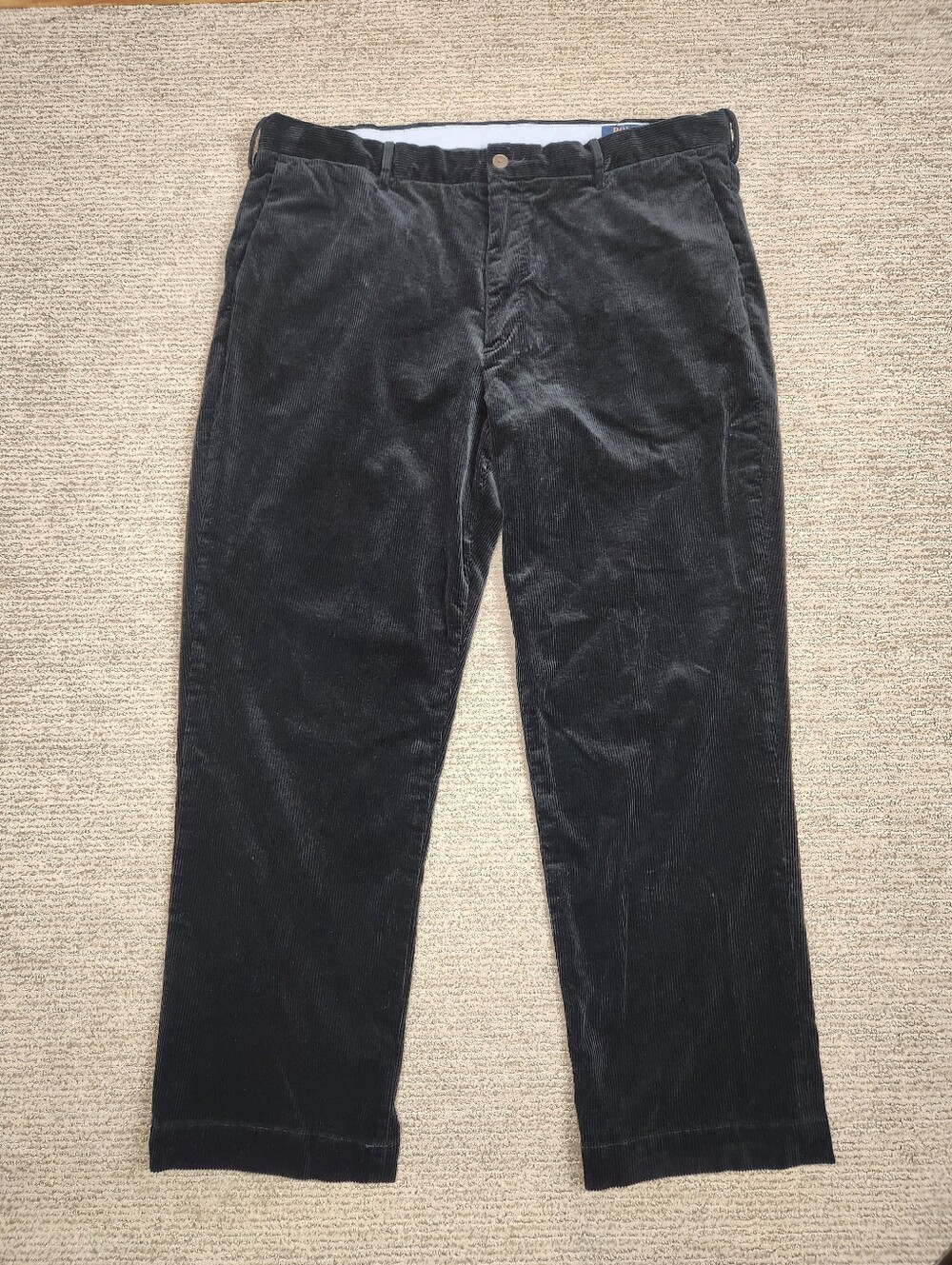 Polo Ralph Lauren Corduroy Pants Mens 40x30 Black Stretch Classic Fit Old Money